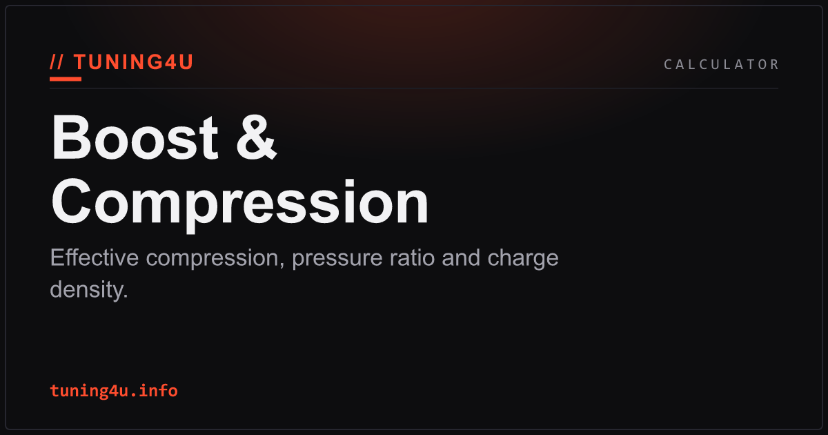 Boost & Effective Compression Calculator | Tuning4U